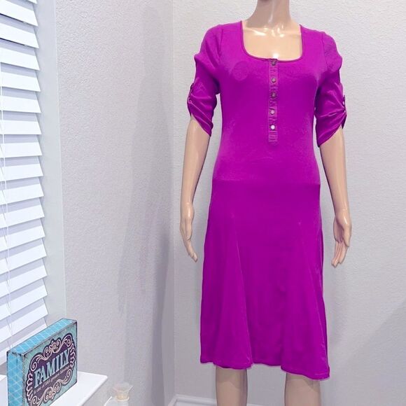 LAUREN Ralph Lauren magenta cotton dress in excellent condition - Picture 1 of 7